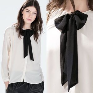Zara bow blouse